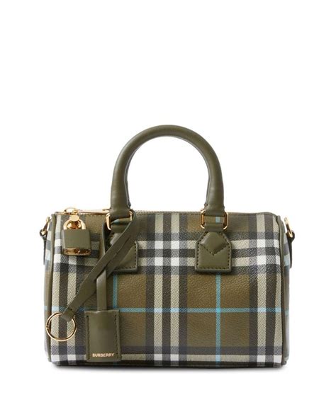 burberry checked zipped mini bowling bag|burberry vintage check bag.